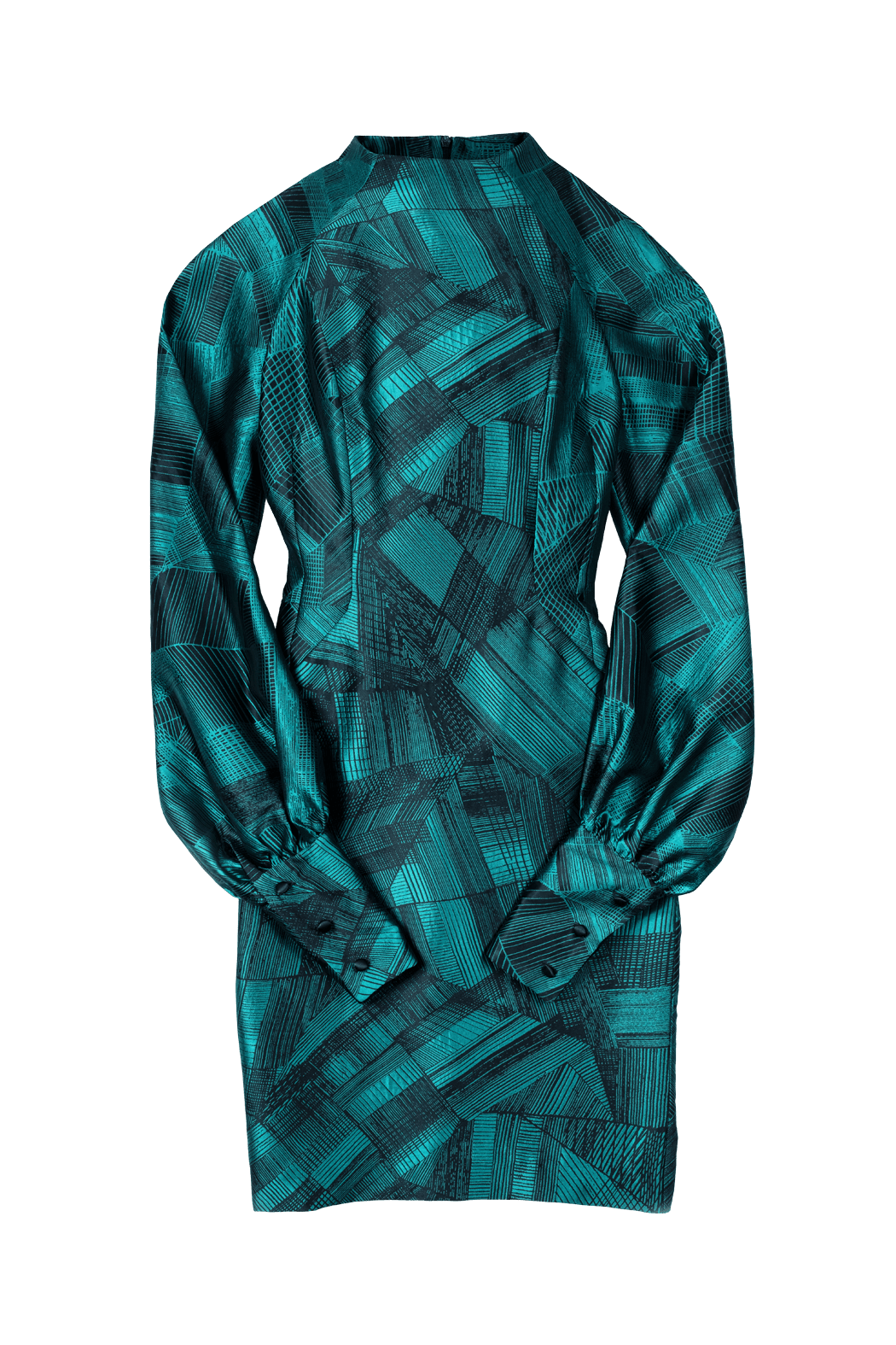 Green Graphic Knee Length Dress Green Graphic Knee Length Dress