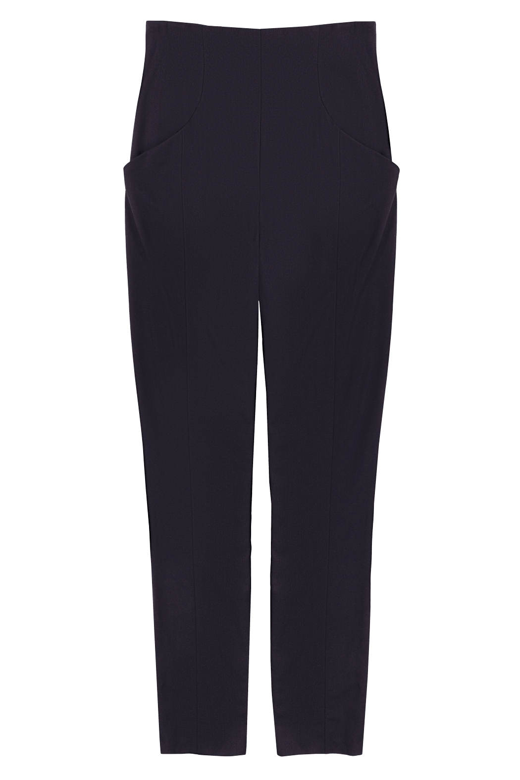 Plus Size Black Elasticated Tapered Stretch Trousers