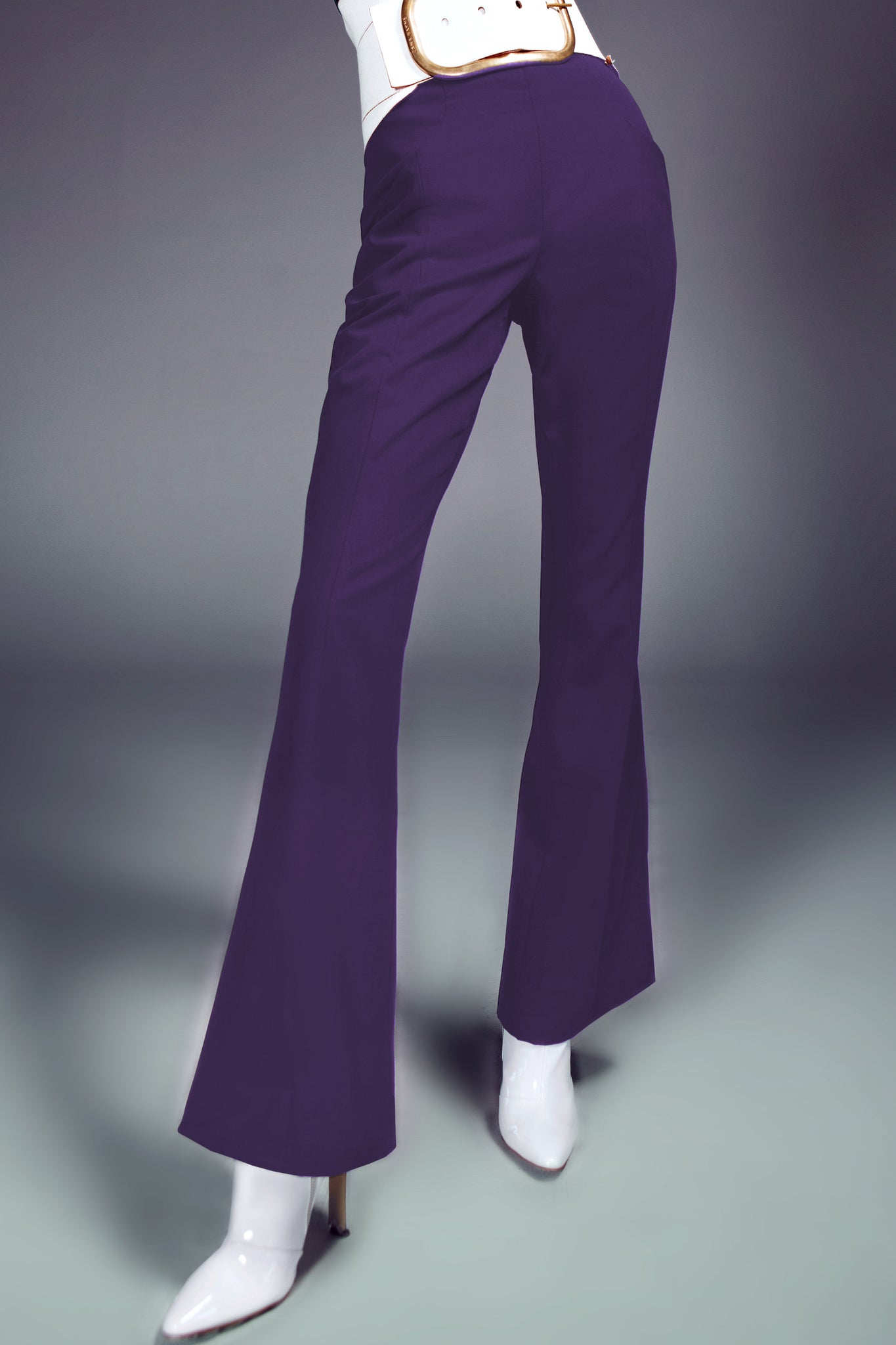 High Waist Flare Leg Pants – The Purple Lily