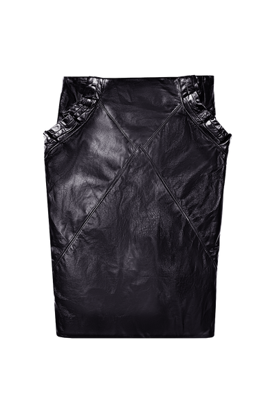 Cupio Women's Bias Cut Ruffle Skirt - Black - Size L - Jet Black